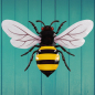 Preview: BIENE BEE Metall Wanddekoration für Innen & Außen