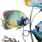 Preview: FISCHE SCHWARM BUNT Metall Wanddekoration für Innen & Außen