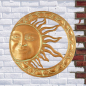 Preview: SONNE KUPFER LOOK Ø 51 cm Metall Wanddekoration für Innen & Außen