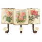 Preview: Garderobenleiste ROSEN Metall 3er Haken Wandgarderobe Antik Look