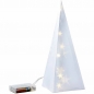 Preview: PYRAMIDE mit 12 LEDs Holografie STERNE Beleuchtung Weihnachten Deko 45 cm