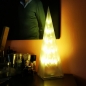 Preview: PYRAMIDE mit 12 LEDs Holografie STERNE Beleuchtung Weihnachten Deko 45 cm