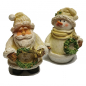 Preview: WEIHNACHTSMANN & SCHNEEMANN DUO Kunststein Weihnachten Deko