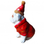 Preview: BULLDOGGE sitzend als Weihnachtsmann Weihnachtshund