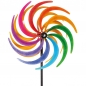 Preview: REGENBOGEN Color groß Windrad Windspiel Metall 195 cm Ø 60 cm