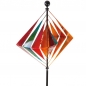 Preview: BRONZE LOOK CARO großes XL Windrad Windspiel Metall 215 cm Ø 60 cm