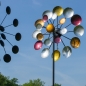 Preview: MEGA COLOR POINT Windrad Windspiel Metall 178 cm Ø 48 cm / 31 cm
