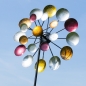 Preview: MEGA COLOR POINT Windrad Windspiel Metall 178 cm Ø 48 cm / 31 cm