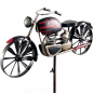 Preview: MOTORRAD für FREAKS Windrad Windspiel Schwarz Rot Metall 160 cm