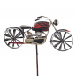 Preview: MOTORRAD für FREAKS Windrad Windspiel Schwarz Rot Metall 160 cm