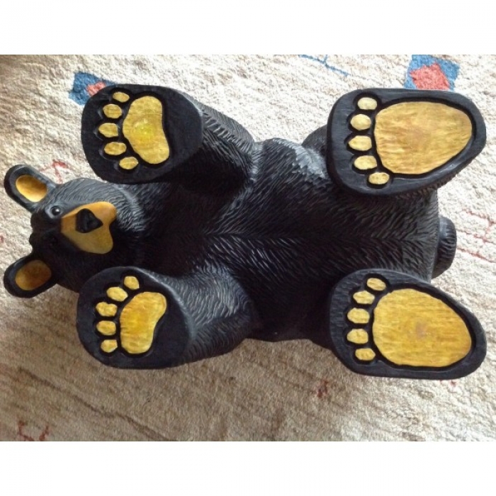 BIG SKY CARVERS® Couchtisch BÄR BENNY DESIGN Glastisch 100x70 cm