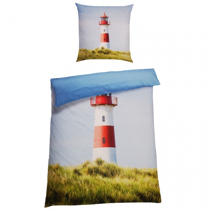 NORDSEE LEUCHTTURM Baumwolle Renforce Bettwäsche 135x200 cm