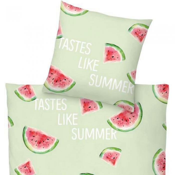 SUMMER WATERMELON grün Bettwäsche Mikrofaser 135x200 cm