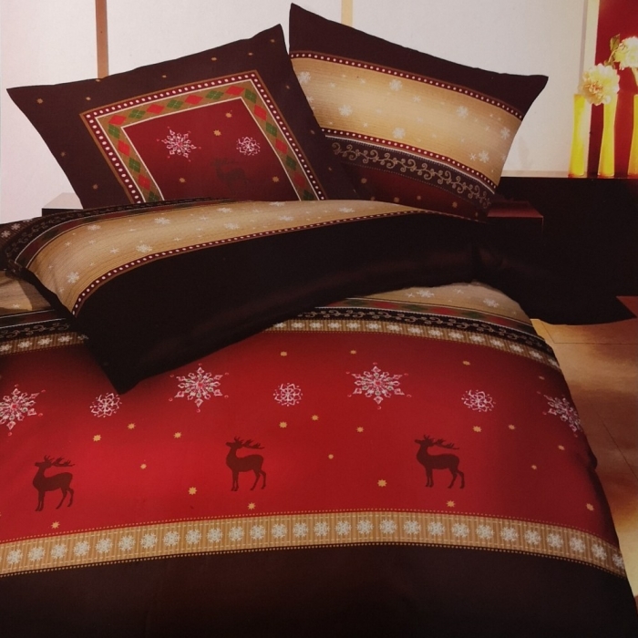 Preview: RENTIER Schneekristall Bettwäsche Mako-Satin Baumwolle 135x200 cm