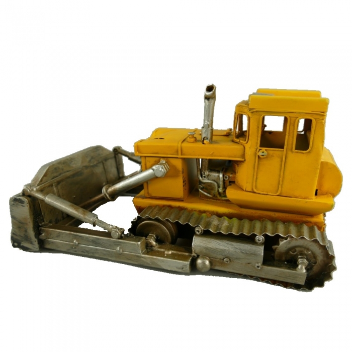 RAUPE BULLDOZER gelb Blechauto Blech Modellauto