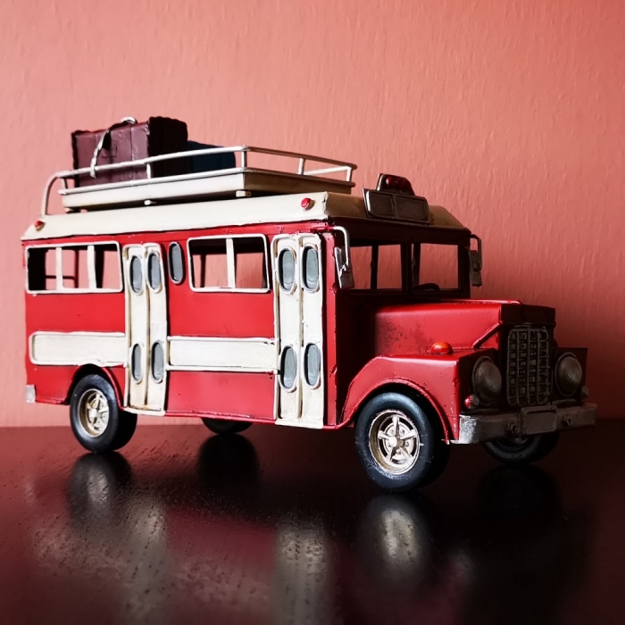 REISEBUS US OLDTIMER Bus Omnibus Blechauto Blech Modellauto
