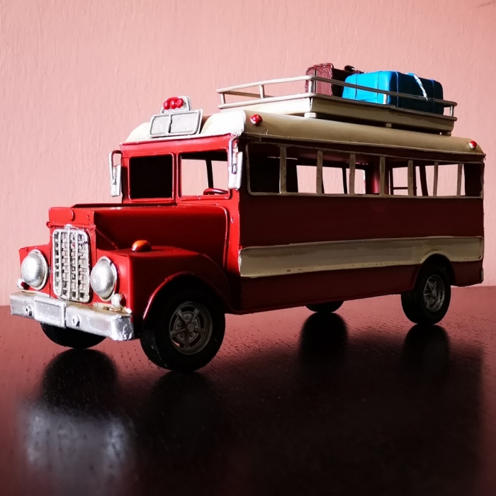 REISEBUS US OLDTIMER Bus Omnibus Blechauto Blech Modellauto