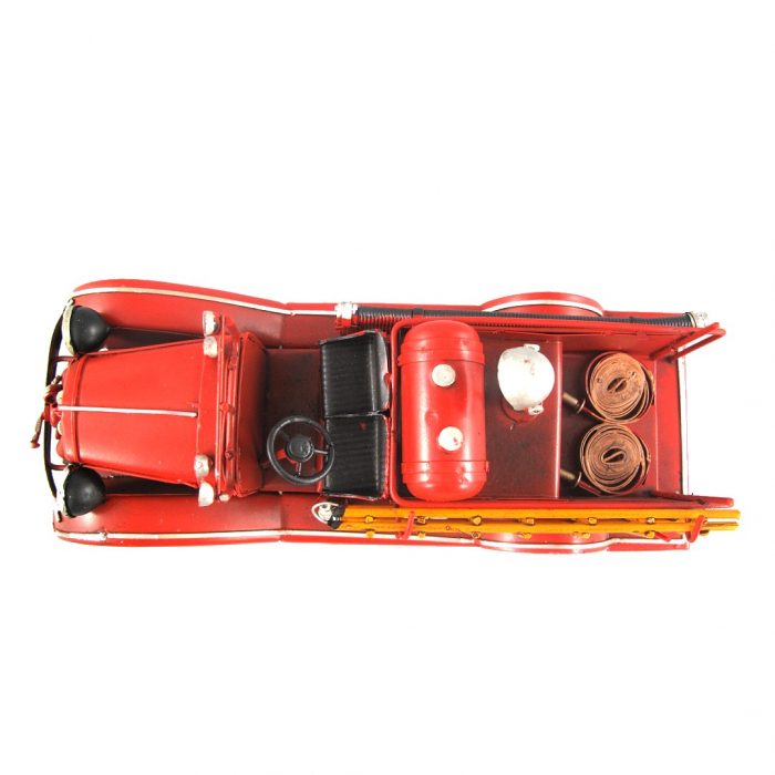 FEUERWEHR USA Feuerwehrauto Oldie rot Blechauto Blech Modellauto