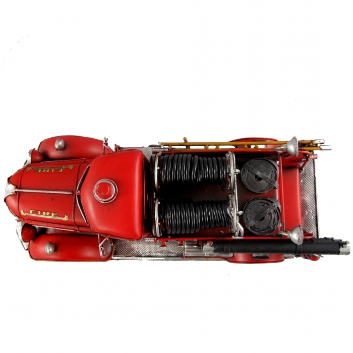 FEUERWEHRWAGEN US Feuerwehrauto 50er Jahre rot Blechauto Blech Modellauto