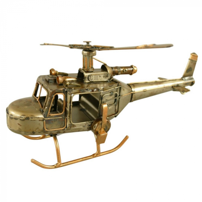 HUBSCHRAUBER Helikopter Industrial Style Blechmodell Blech Modellflugzeug