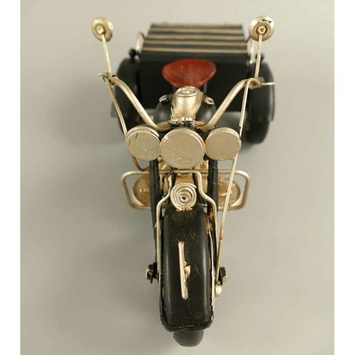 MOTORRAD TRIKE schwarz rot 50er 60er Jahre Blechmodell