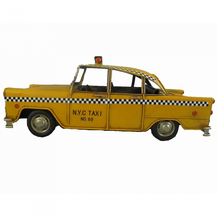 NEW YORK Yellow Cap TAXI 50er Jahre Blechauto Blech Modellauto