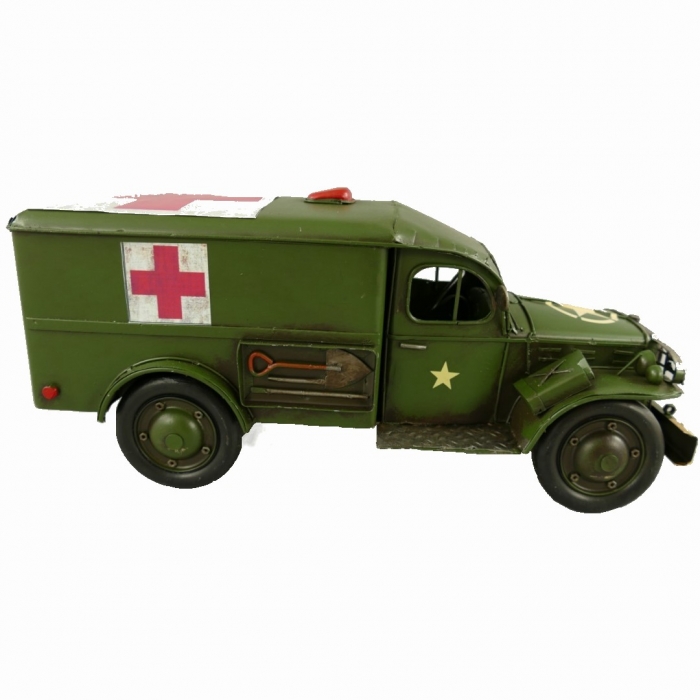 US ARMY AMBULANCE Krankenwagen Blechauto Blech Modellauto