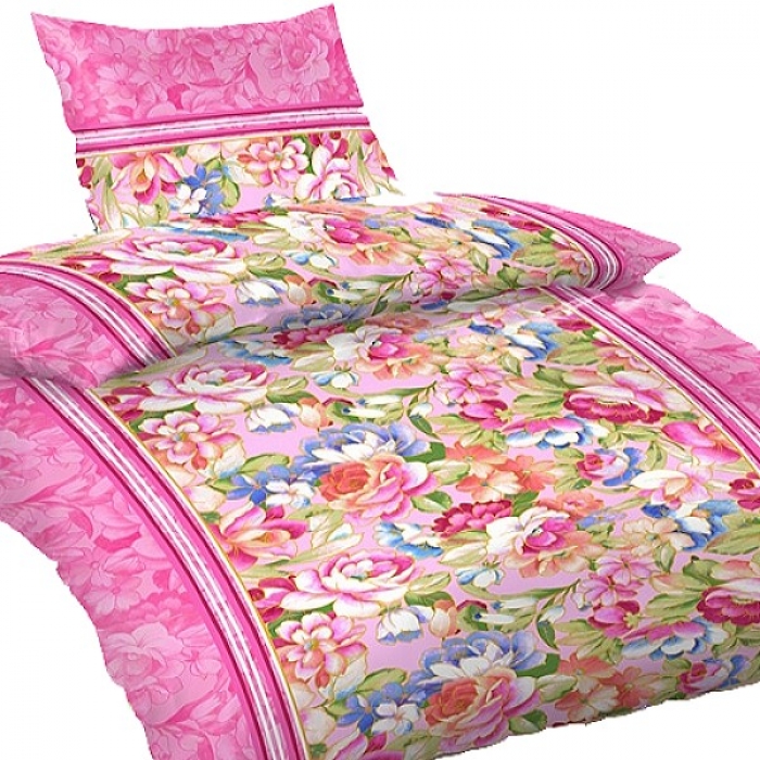 TRAUMHAFTE BLUMEN Mikrofaser Bettwäsche 135x200 cm