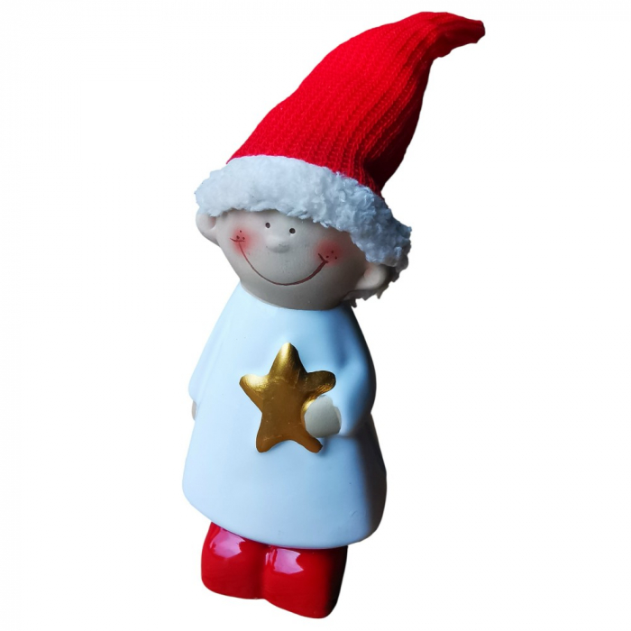 WEIHNACHTSWICHTEL aus Keramik – liebevolle Dekofigur für die festliche Jahreszeit