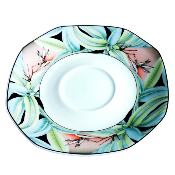 ESCHENBACH Suppentasse mit Unterteller Florida Dekor Porzellan