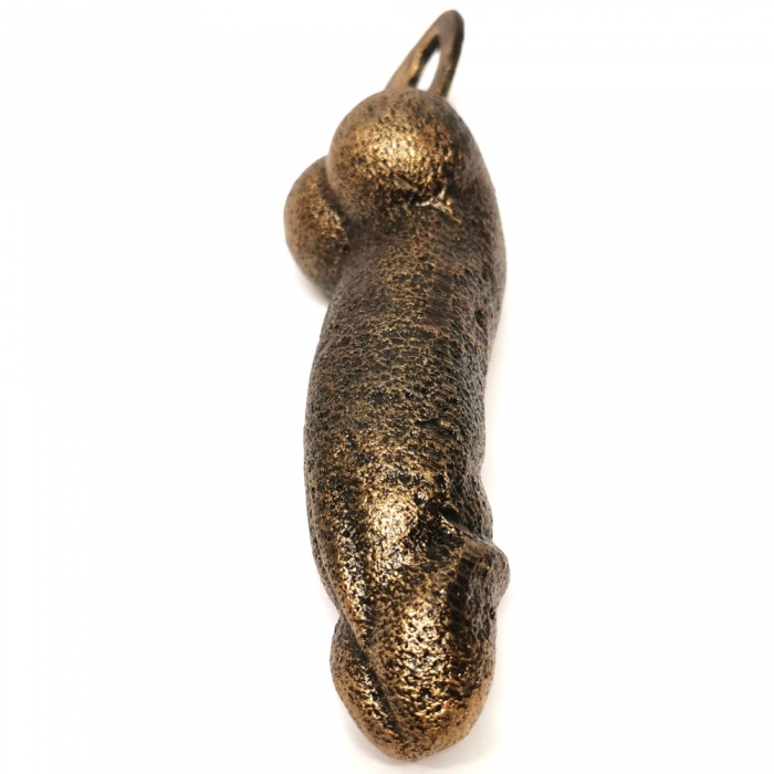 Außergewöhnlicher Flaschenöffner PHALLUS PENIS 18 cm Gusseisen Bronze Look