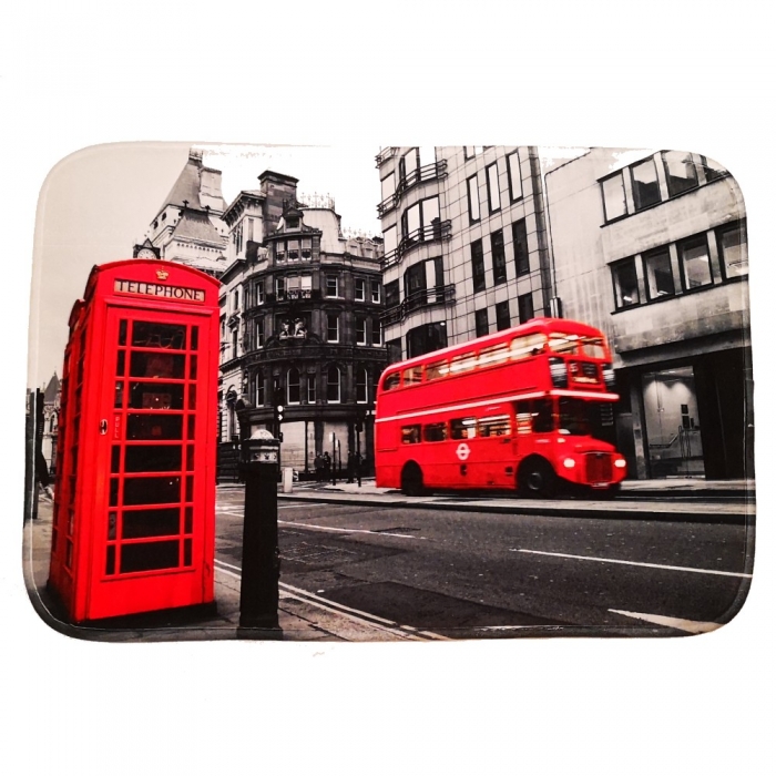 Fußmatte LONDON BUS Fotodruck Teppich Indoor Rutschfest 40x60 cm