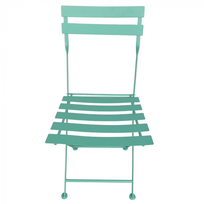 Preview: Gartenmöbel Set IBIZA klappbar GRÜN Eisen 2x Stuhl 1x Tisch