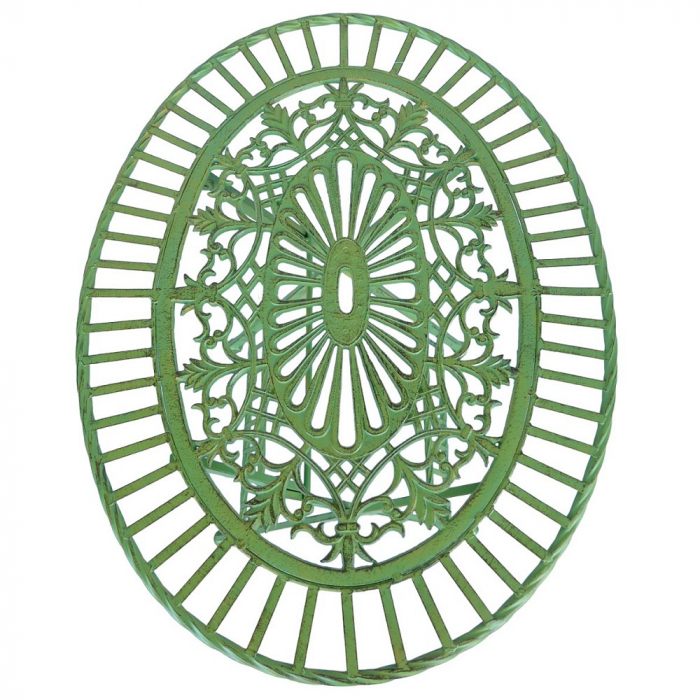 Gartenmöbel Set TOSCANA Antik Look GRÜN Eisen 2x Stuhl 1x Tisch