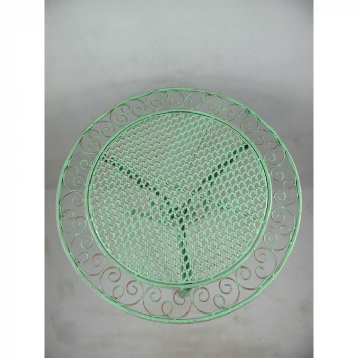 Gartenmöbel Set PALMA Antik Look GRÜN Eisen 2x Stuhl 1x Tisch