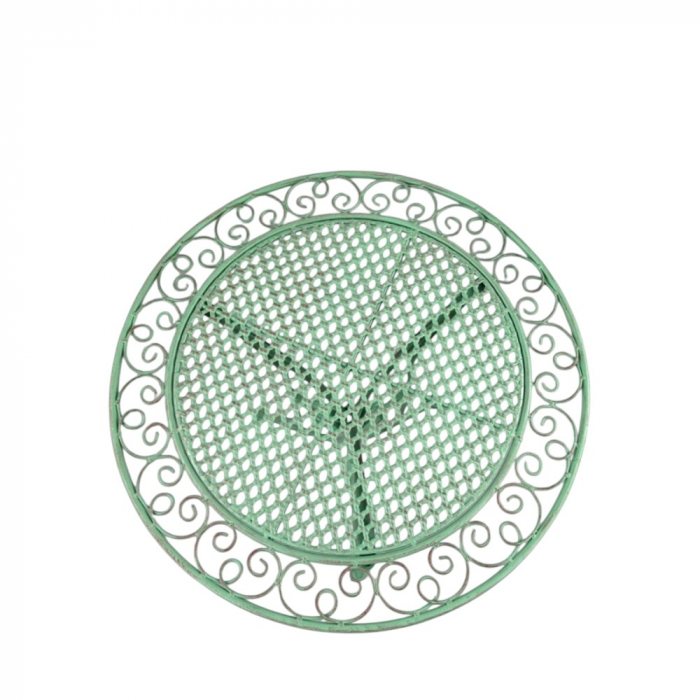 Gartenmöbel Set PALMA Antik Look GRÜN Eisen 2x Stuhl 1x Tisch