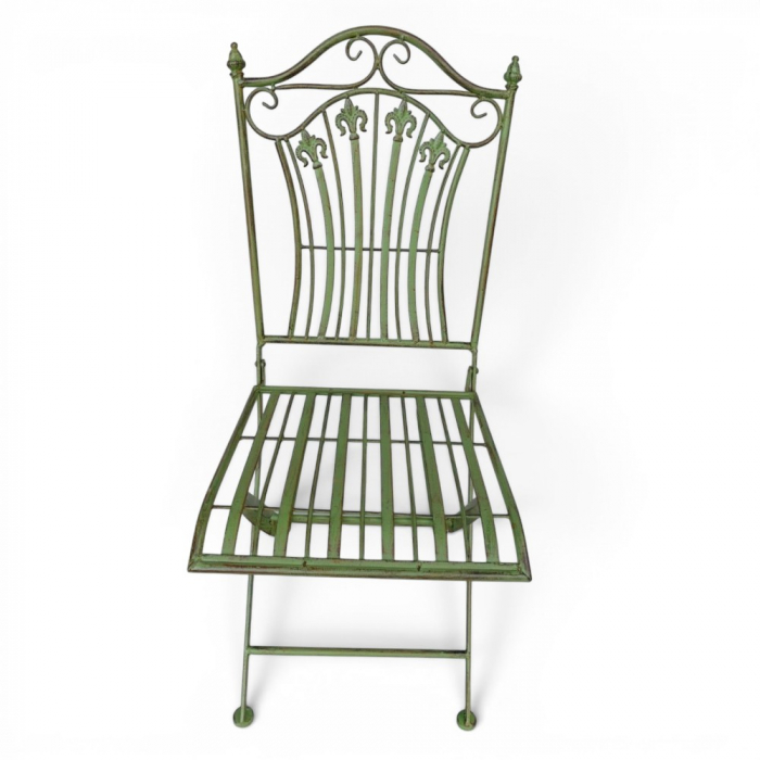 Gartenmöbel Set AMALFI Antik Look GRÜN Eisen 2x Stuhl 1x Tisch