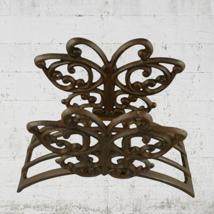 Gartenschlauchhalter aus Gusseisen Rustikales Design Schmetterling-Dekor