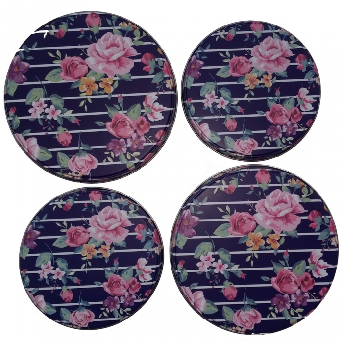 Preview: ROSA ROSEN Lila Herdabdeckplatten Herd Abdeckplatten 4 Teile Set