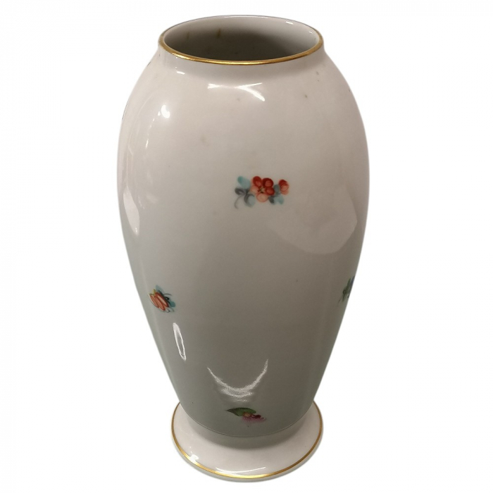 Preview: HEREND HUNGARY Porzellan Vase 70er Jahre Blumenmuster Dekor Viktoria