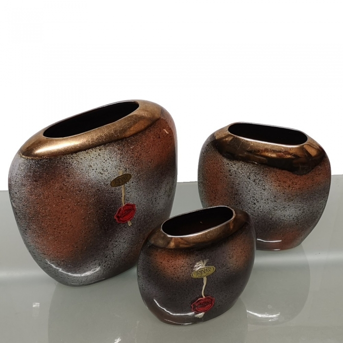 Preview: JOPEKO Keramik VASEN 3 Teile Design handarbeit H=24/19/16 cm