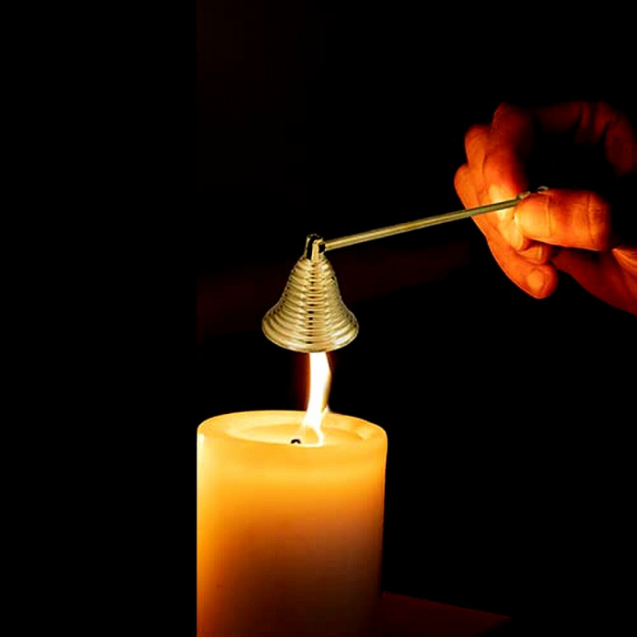 DOCHTLÖSCHER Kerzendochtlöscher Kerzenlöscher aus Messing 30 cm