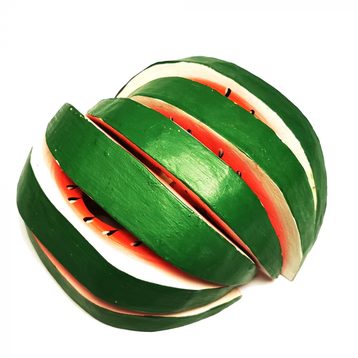 6er Set Serviettenringe WASSERMELONE Motiv handbemalt Holz