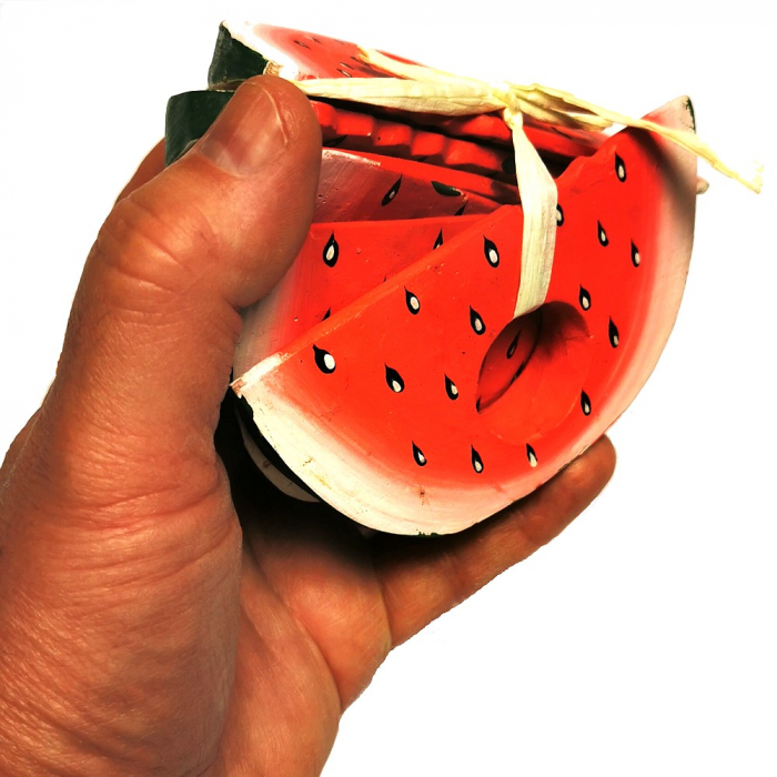 6er Set Serviettenringe WASSERMELONE Motiv handbemalt Holz