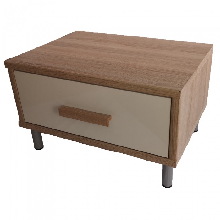 Preview: NACHTTISCH Nachtkonsole Eiche sägerau/Sonoma Optik mit 1 Schublade