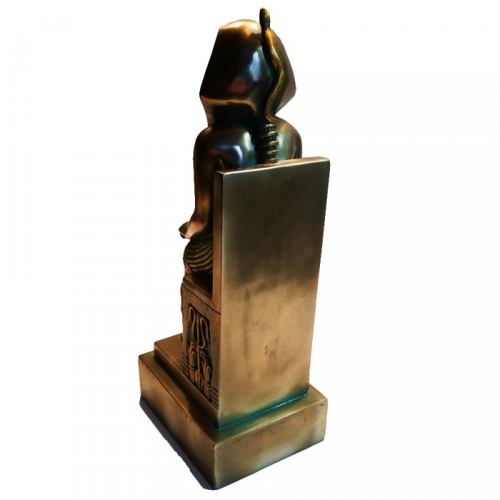 Statue ÄGYPTEN PHARAO RAMSES II AUF DEM THRON Figur 29 cm