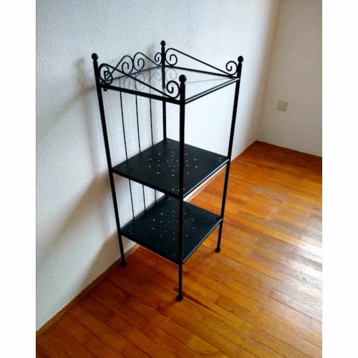 Regal STANDREGAL Metall schwarz 3-fach unterteilt 102 cm