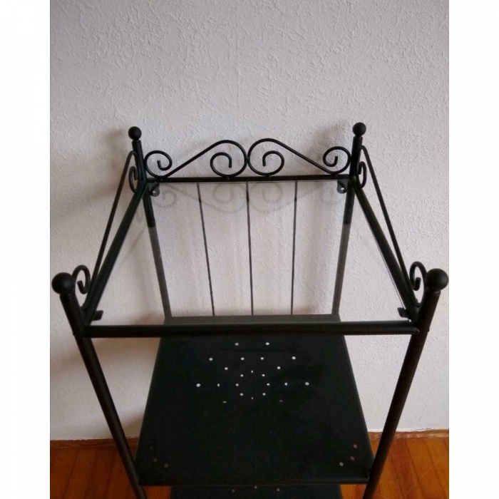 Regal STANDREGAL Metall schwarz 3-fach unterteilt 102 cm