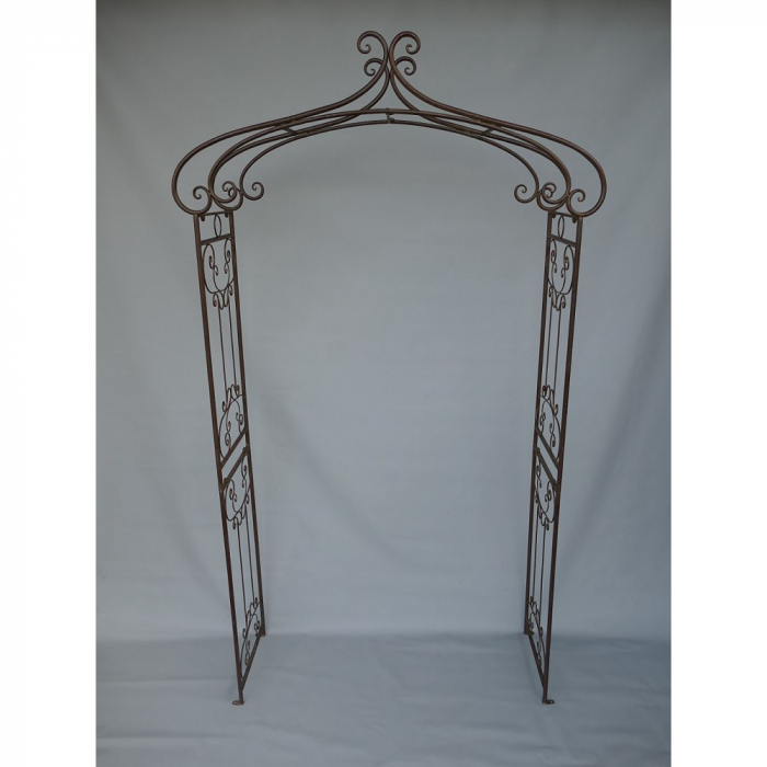 ROSENBOGEN Romantik braun Rankgestell Rankhilfe Metall 235 x 130 cm