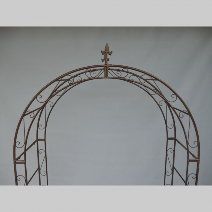 ROSENBOGEN Romantik braun Rankgestell Rankhilfe Tor Metall 260 x 150 cm